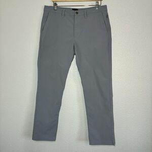 UNTUCKit Chancellor Pant Mens 34x30 Gray Straight Fit Chino Travel Casual FLAW